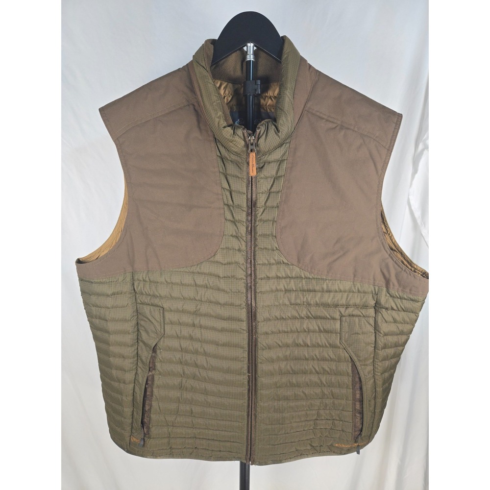 Eddie Bauer Sport Shop Stormdown 700 Goose Down Vest Mens XXL Olive Green Brown